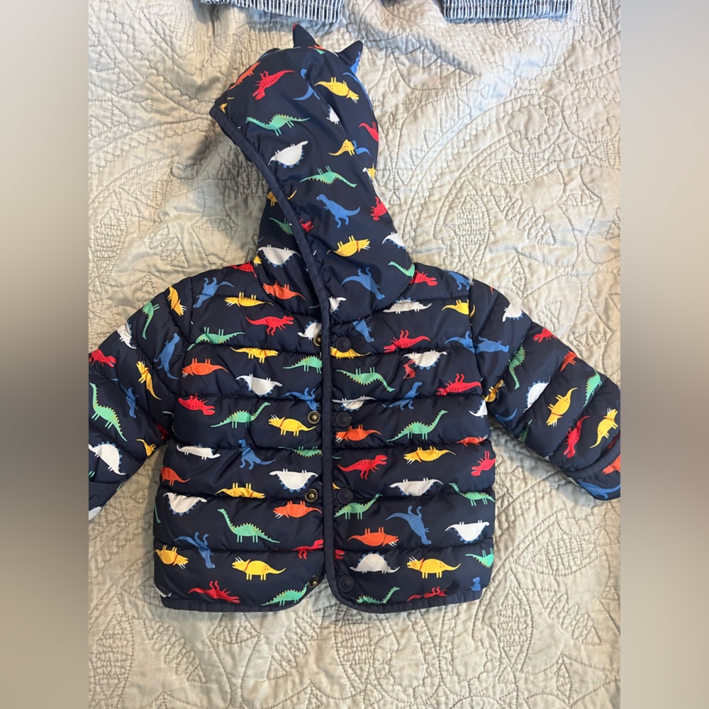 Joules Dinosaur Puffer Jacket